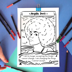Angela Davis Coloring Page Printable - Il 300x300.5757059117 N0ci 