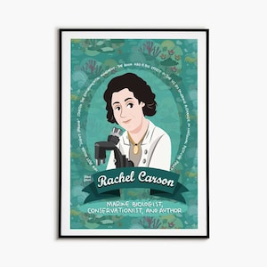 Rachel Carson Women in STEM Environmental Print Science Poster Classroom Decor Science Teacher Gift Science Gift STEM Women Bulletin Board