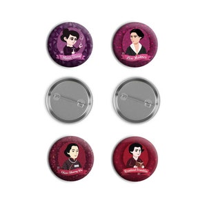Women In Physics Women in STEM Gift Lise Meitner Rosalind Franklin Marie Curie Chien Shiung Wu Women in Science Pin Gift for Scientist