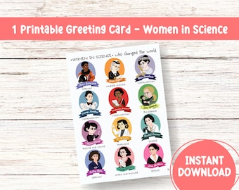 Women in Science Graduation Card: STEM Printable (Digital Download)
