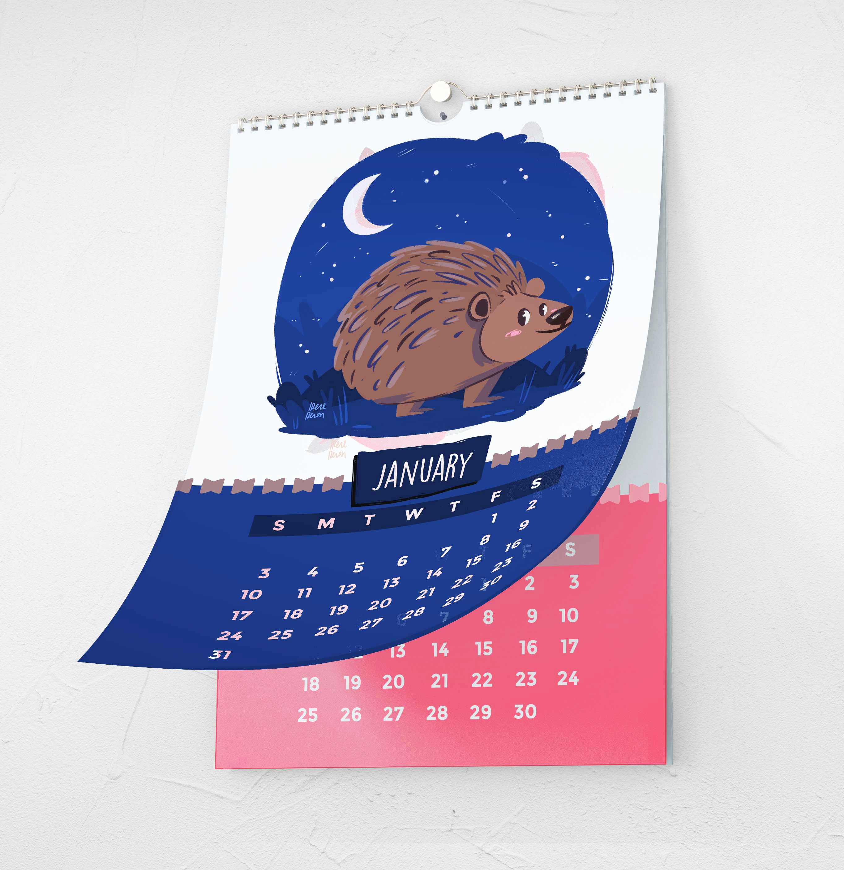 Woodland animals 2021 monthly calendar | Etsy