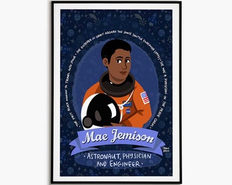 Mae Jemison Astronaut Poster: STEM Classroom Decor, Black History Month