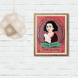 Science Poster Hedy Lamarr Print Female Scientist