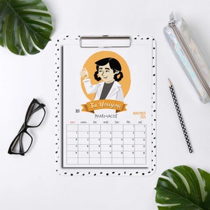 Calendar Printable 2024 Monthly Calendar Women in STEM Printable Calendar 2024 Calendar Monthly Calendar Science Calendar Women in Science image 5