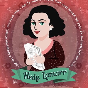 Poster Hedy Lamarr Famous Inventor