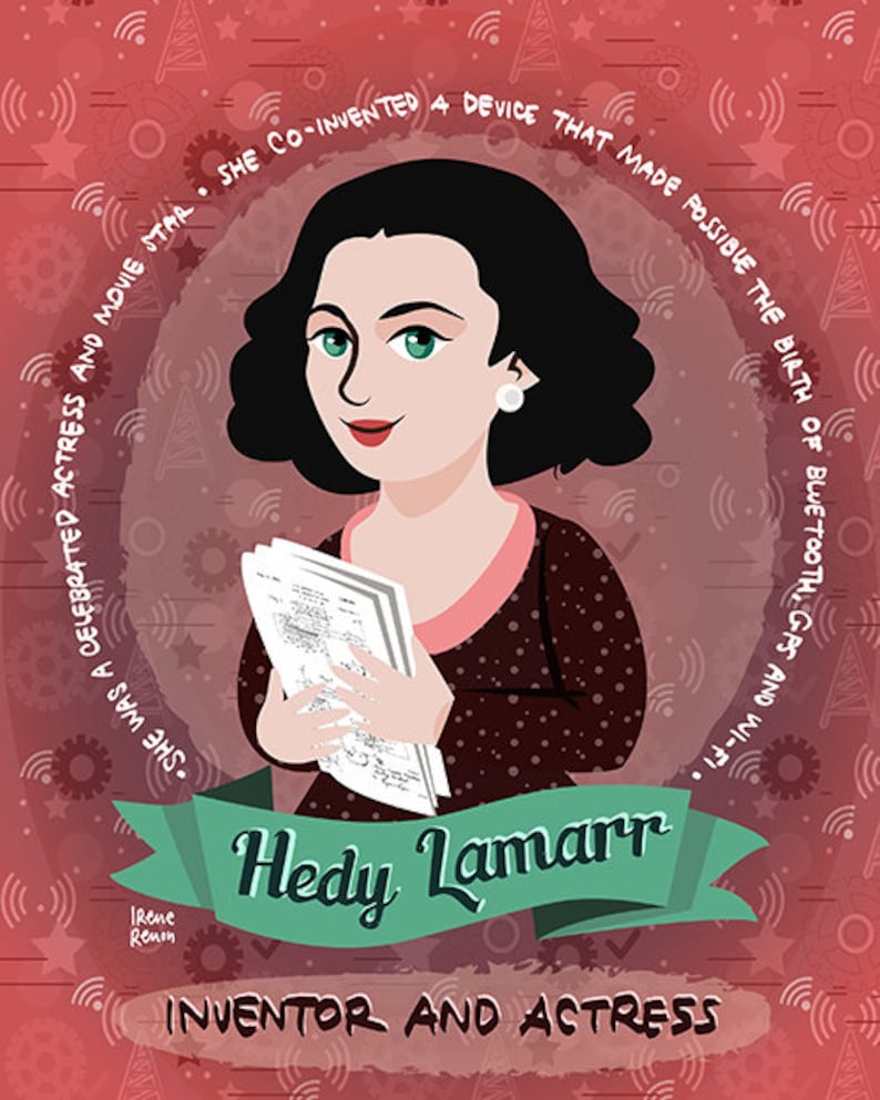 Poster Hedy Lamarr Famous Inventor