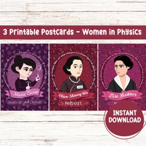 Cartoline stampabili, Marie Curie - Chien Shiung Wu - Lise Meitner