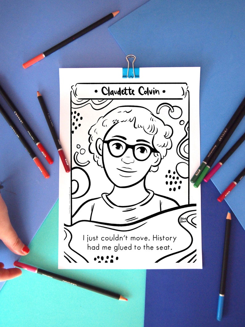 Printable Coloring Page for Black Month