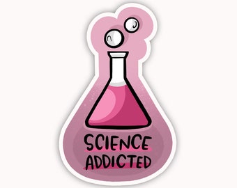 Vinylsticker Science Addicted - cadeau voor wetenschapper