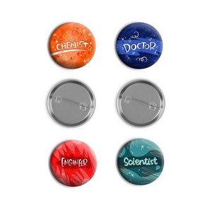 Pin Button Science Gift Set Gift For Scientist