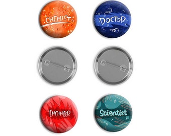 Pin Button Wissenschaft Geschenk Set Geschenk für Wissenschaftler