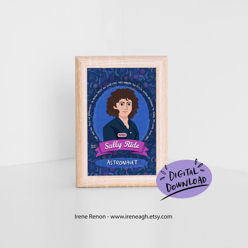 SALLY RIDE Women In Science Printable Art Digital Download Etsy Canada sally-ride-women-in-science-printable-art-digital-download-etsy-canada