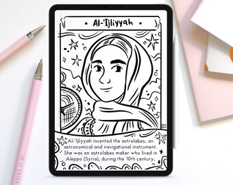 Coloring Page Al'Ijliyyah Engineer Week Women Engineer Coloring Sheet Female Muslim Printable Drawing Transparent Colouring Page