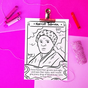 Harriet Tubman Coloring Page Black History Month Sojourner Truth
