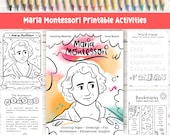 Maria Montessori Printable Coloring Pages & Activities (Digital Download)