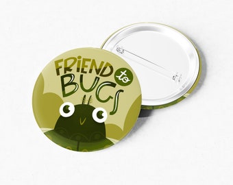 Beetle Pin, Cute Bug Badge - Entomologist Gift