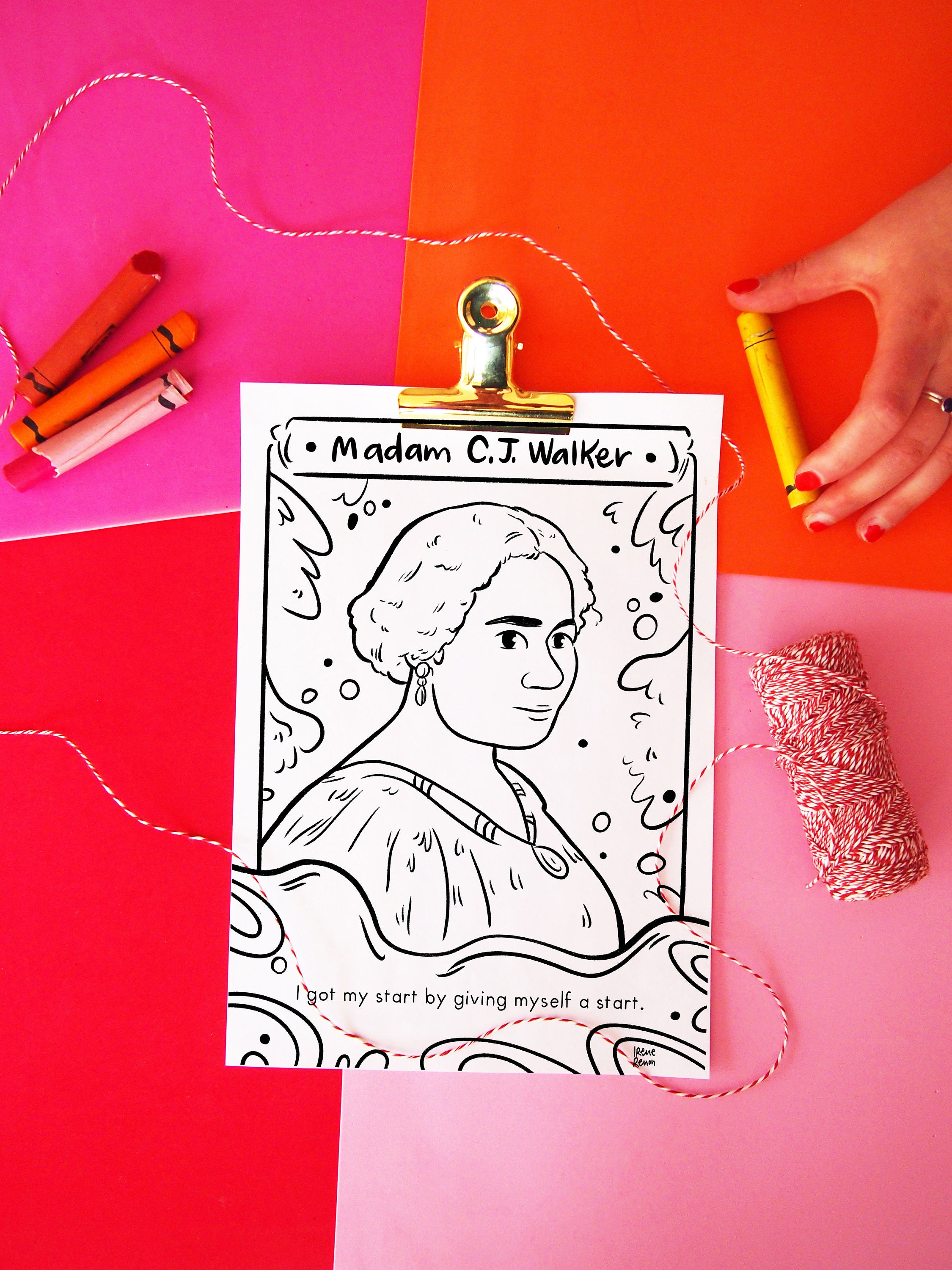Madam C.J. Walker Coloring Page | Etsy Ireland