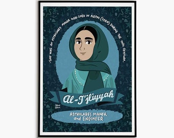 Engineer Poster Al'Ijliyyah Female Scientist Muslim Women in STEM Women in Engineering Science Poster Classroom Decor Empowering Poster