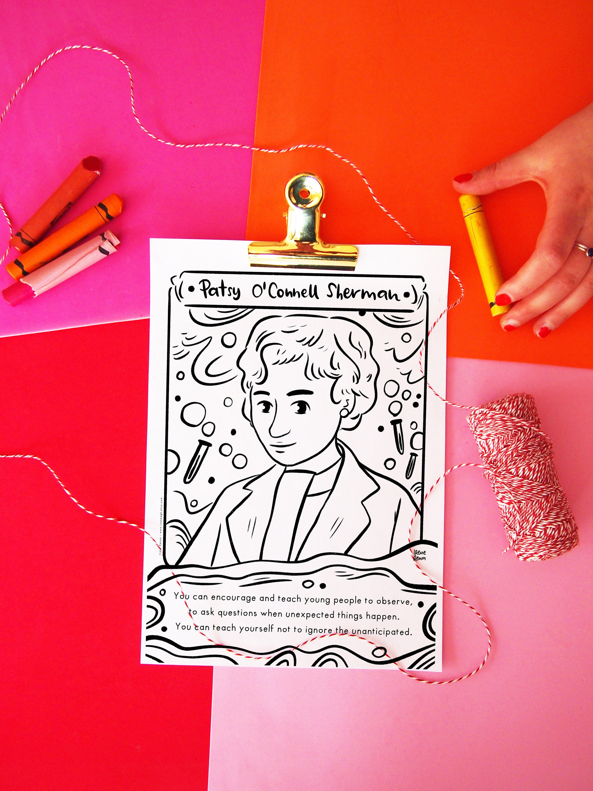 Patsy Coloring Pages Patsy O'connell Sherman Coloring Page: Women in Chemistry Art ...