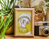Impression de fleur, ensemble de carte postale de marguerite
