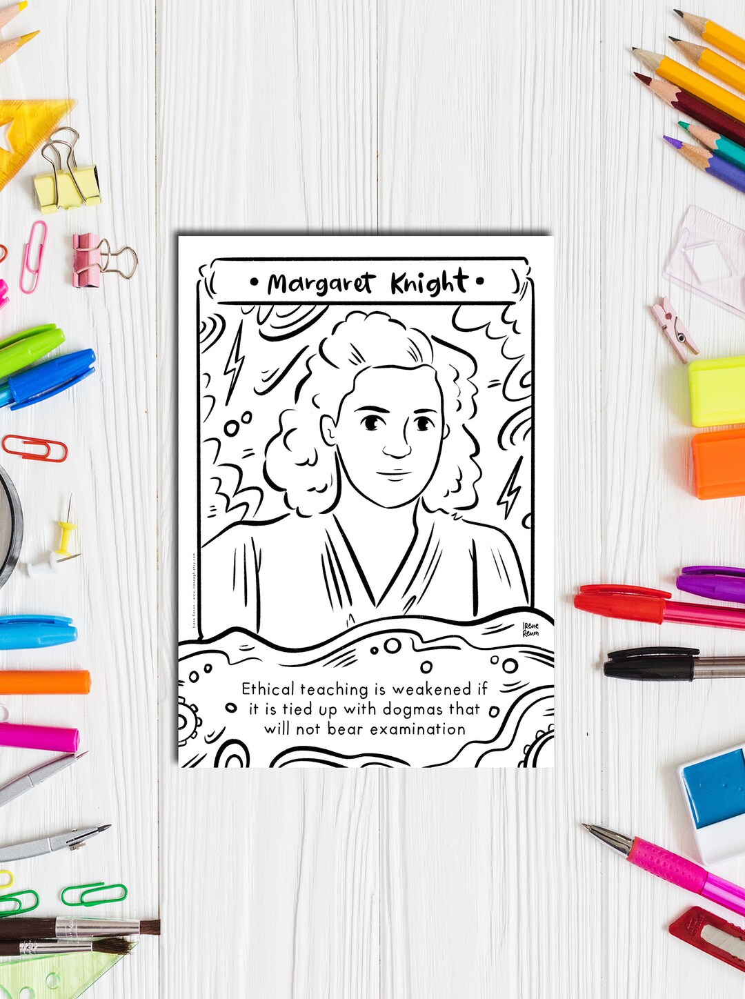 Printable Coloring Sheet Famous Inventor Coloring Page - Etsy