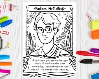 Kleurplaat Barbara McClintock: afdrukbare Women in Science (pdf)