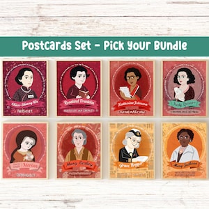 Teacher Appreciation Gift Women STEM Classroom Decor Bundle Women History Month Postcard Set Female Scientist Women in History Science Print