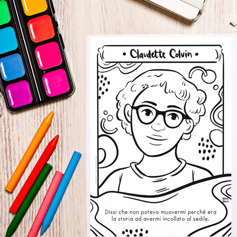 CLAUDETTE COLVIN Downloadable Coloring Page