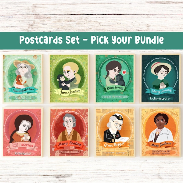 Ansichtkaartbundel Women in Science: STEM-klaslokaaldecoratie