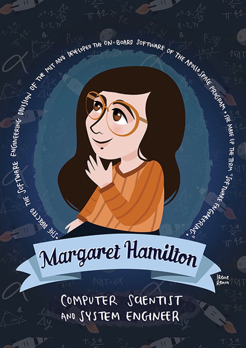 Margaret Hamilton computer science gift Etsy