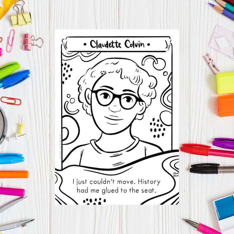 CLAUDETTE COLVIN Downloadable Coloring Page