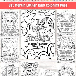 MLK Day Coloring Pages: Black History Month Learning Activities (Digital Download)
