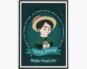 Póster de Mary Anning, paleontóloga: Mujeres en la decoración del aula de ciencias