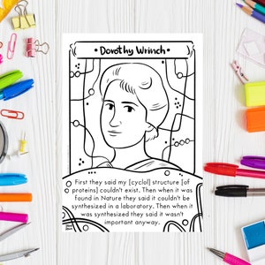 Dorothy Wrinch Coloring Page: Women in Math History (Digital Download)