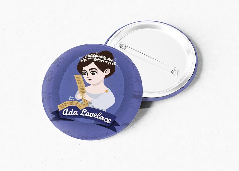 Science Gift Women in STEM Famous Scientist Ada Lovelace Margaret Hamilton Hypatia Gift for Scientist Woman Scientist Pin Button image 5