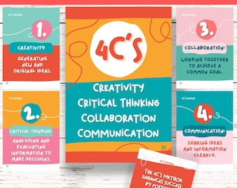 Poster Critical Thinking Classroom van 4C: STEM-educatieve kunst (digitale download)