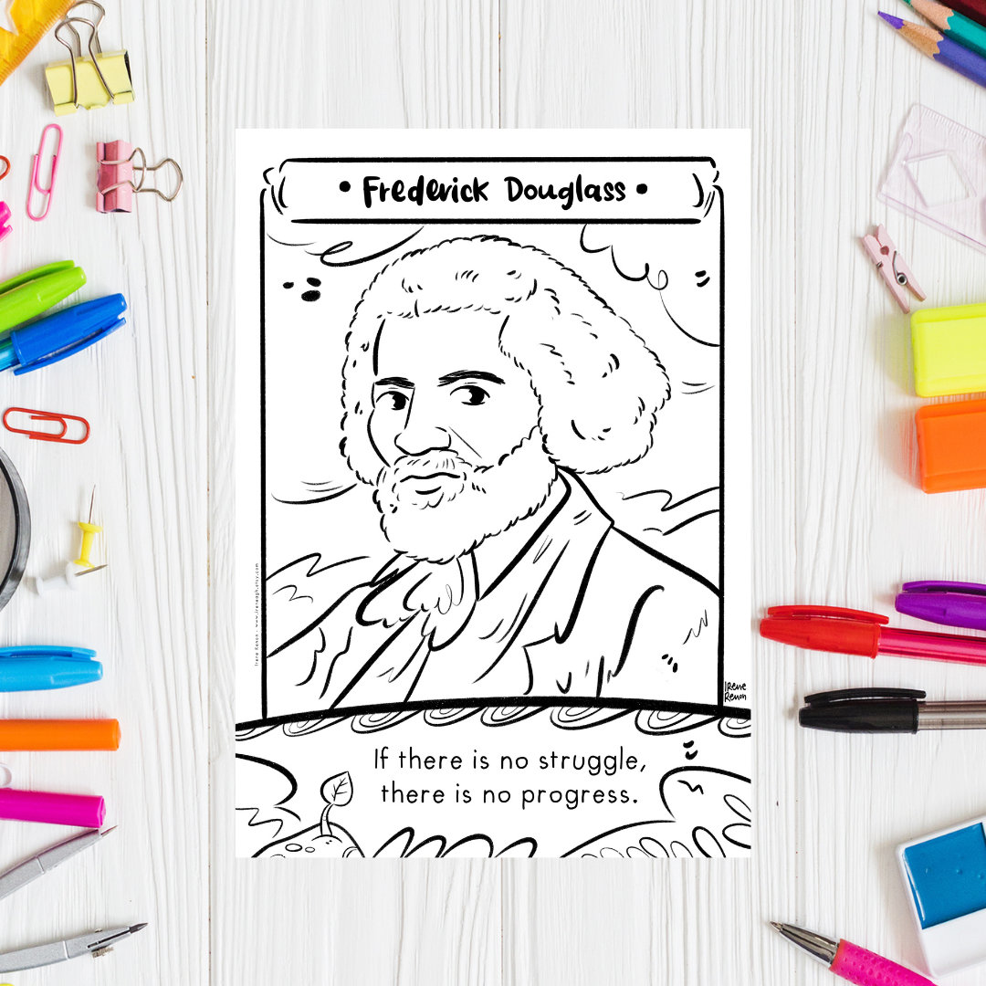 Frederick Douglass Coloring Page: Black History Month Printable (PDF ...