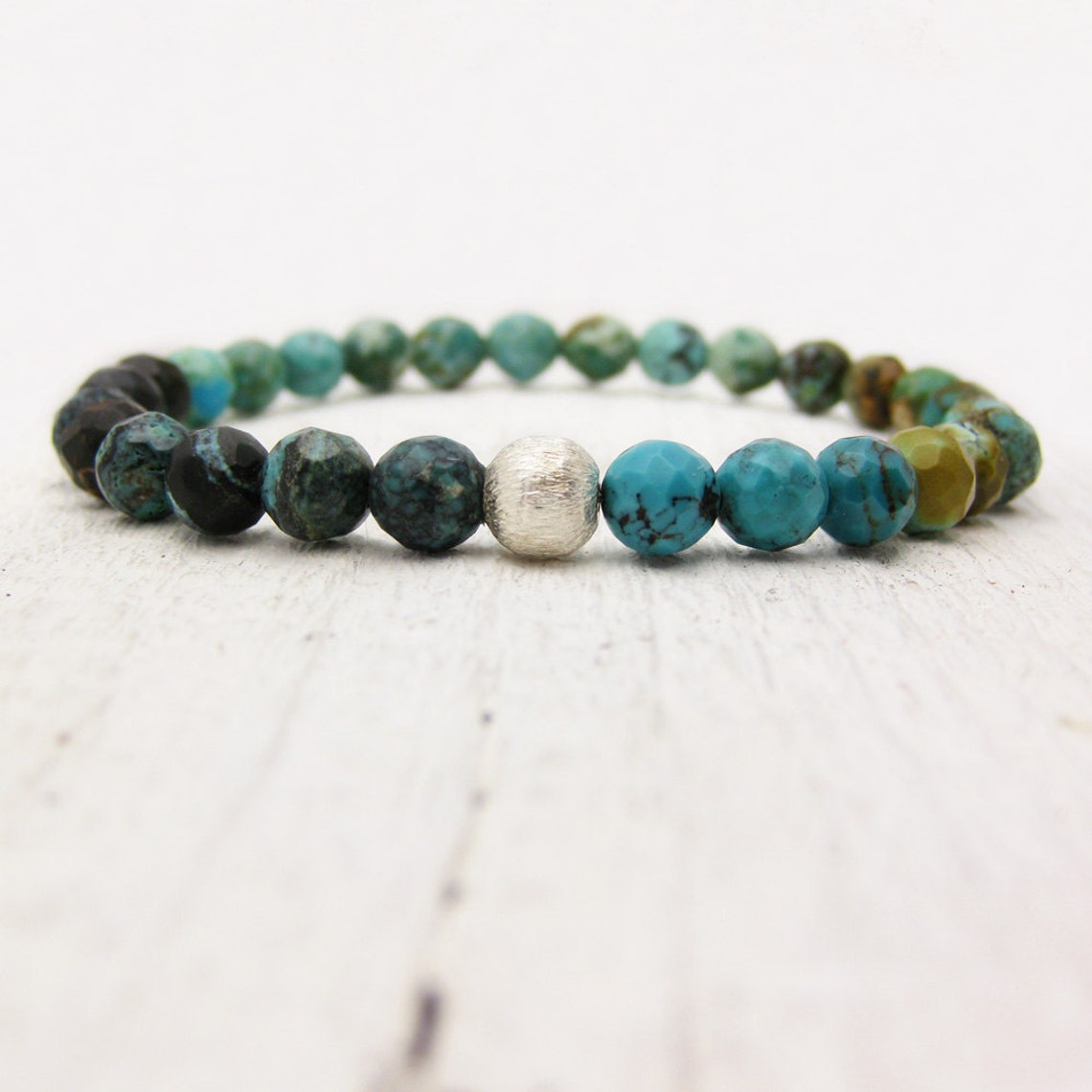 Natural Turquoise Bead Bracelet / Raw Untreated / Multicolored - Etsy
