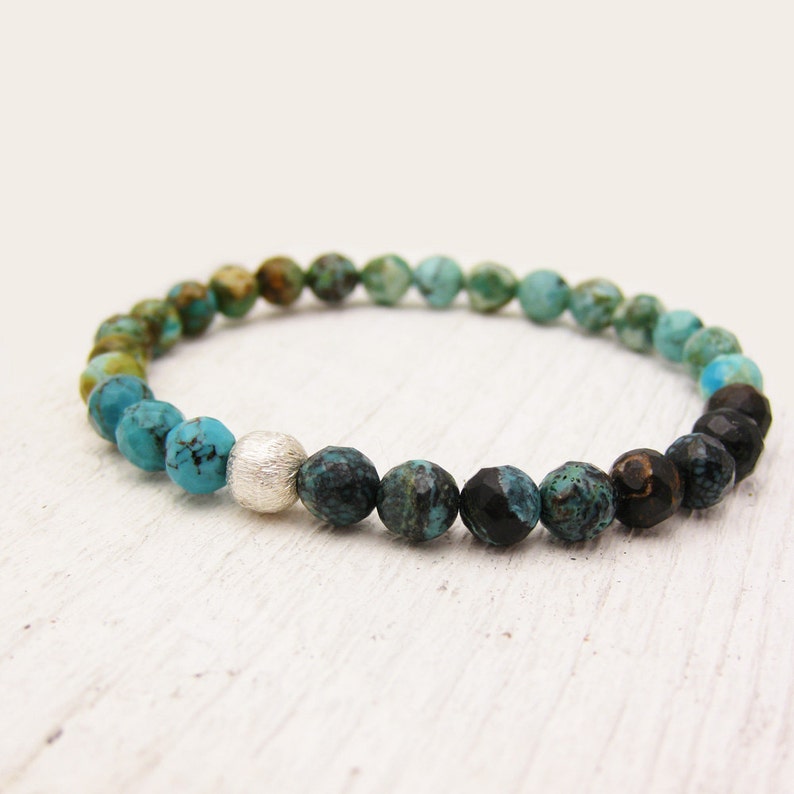 Natural Turquoise Bead Bracelet / Raw Untreated / Multicolored - Etsy