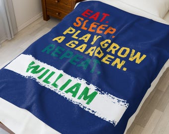Grow A Garden Roblox Personalized Velveteen Blanket
