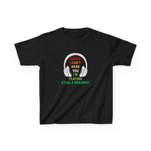 steal a Brainrot Roblox kids tshirt black