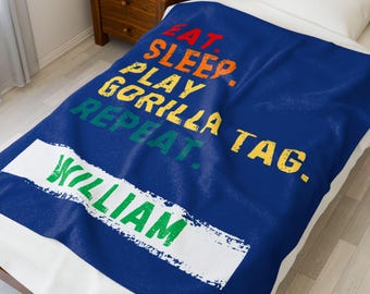 Gorilla Tag Personalized Velveteen Blanket