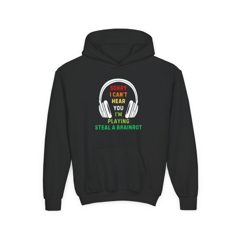 steal a brainrot Roblox gift hoodie long sleeve sweatshirt black