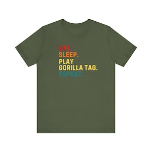 Adult Gorilla Tag T-Shirt Eat Sleep image 2