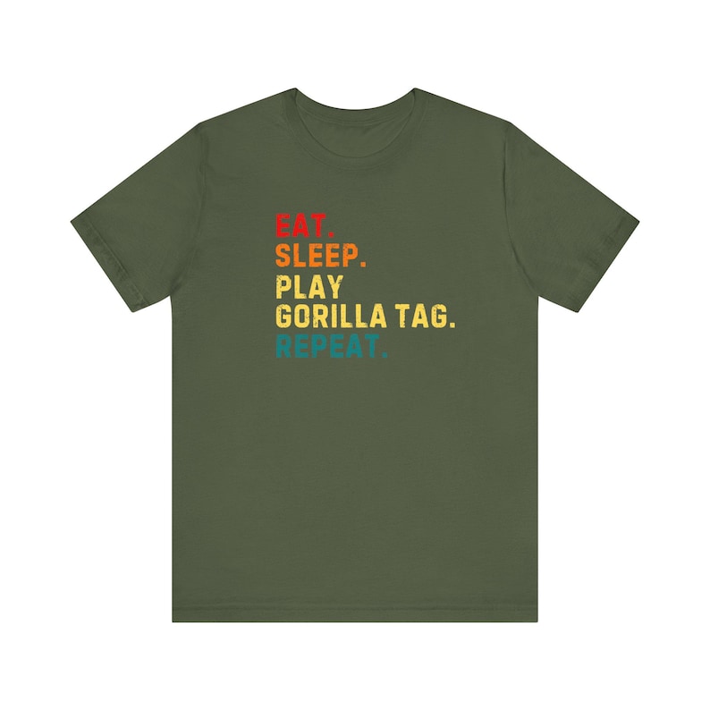 Adult Gorilla Tag T-Shirt Eat Sleep image 2