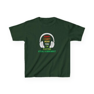 Kids Steal A Brainrot Roblox T-Shirt - Sorry I Cant Hear You I'm Playing Steal A Brainrot image 5