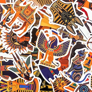 100 Random  Egyptian Stickers, Ancient Egypt Stickers, Pharaoh Stickers, Hieroglyphic Stickers, Scrapbook Stickers, Kindle Stickers