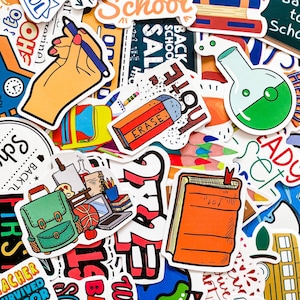 100 stickers rentrée des classes, stickers motivants pour enfants, stickers pour journal de bord, stickers sur le thème de l'école, stickers bouteilles d'eau pour enfant