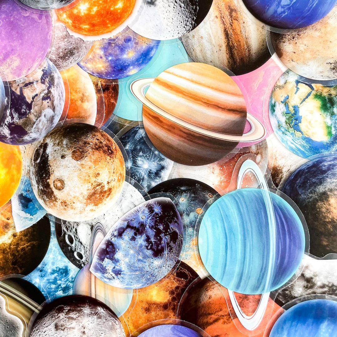 50PCS Mystical Cosmic Stickers, Astronomy Aesthetic Stickers, Galaxy ...