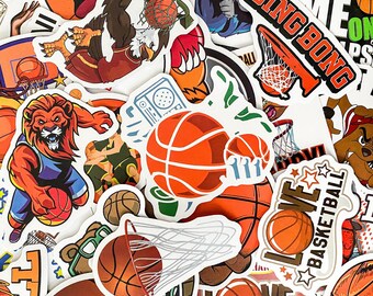 thumbnail image 2 of 50 PCS Basketball Stickers - Vinyl Waterproof Decals For Laptop, Water Bottle, Skateboard 2 of 11
